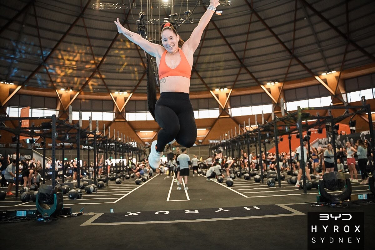 Natasha B. celebrating at HYROX Sydney