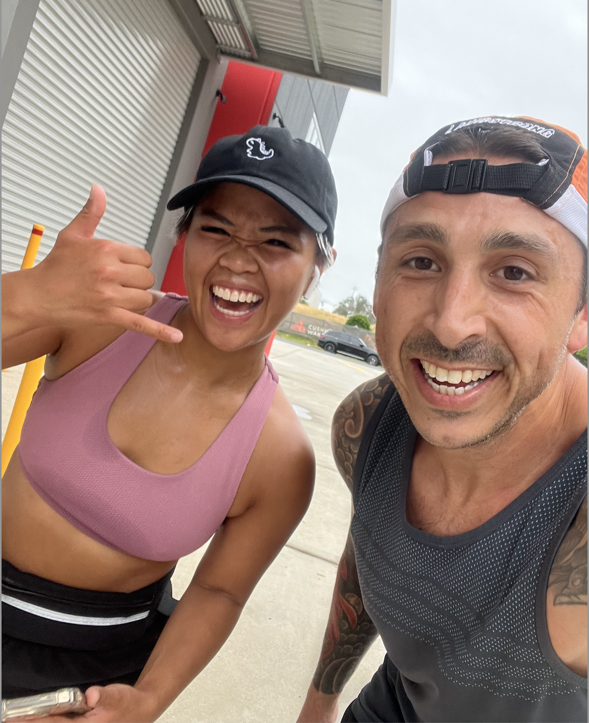 Reesha and Daniel at run club